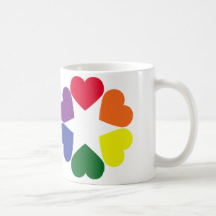 LGBTプライドハート コーヒーマグカップ