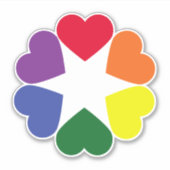 LGBTプライドハート シール (正面)
