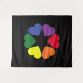 LGBTプライドハート タペストリー (正面(横))