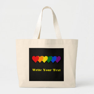 LGBTプライドハート ラージトートバッグ