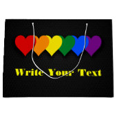 LGBTプライドハート ラージペーパーバッグ (正面)