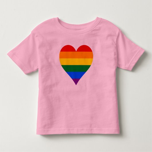 LGBTプライドハートTシャツ トドラーTシャツ (正面)