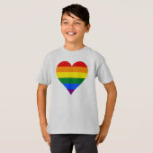 LGBTプライドハートTシャツ Tシャツ (正面フル)