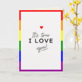 LGBTプライドバレンタインカード 愛してる カード (黄色い花)