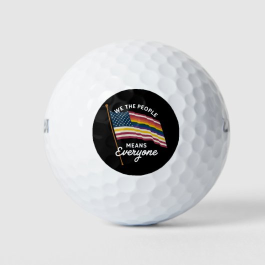 LGBTプライドパレード私たちは人々を意味する ゴルフボール (正面)