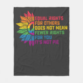 LGBTプライドヒマワリ他人への平等な権利 フリースブランケット (正面)