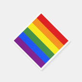LGBTプライドフラインボーストライプズ スタンダードカクテルナプキン (角)