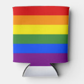 LGBTプライドフラインボーストライプズ 缶クーラー (正面)