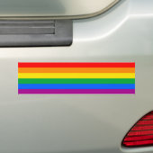 LGBTプライドフラグバー バンパーステッカー (車上)