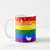 LGBTプライドフラグヴィンテージフローラ開花 コーヒーマグカップ (左)