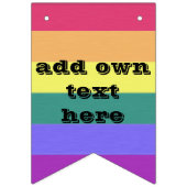 LGBTプライドフラグ、カスタム文字またはシンボルの追加 バンティングフラッグ (第1の旗)