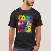 LGBTプライドフラッグクールヒューマンクラブトランスジェンダーレスビ Tシャツ (正面)