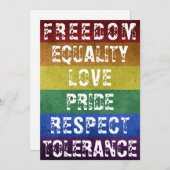 LGBTプライドモダンレインボーストライプ国旗 シーズンカード (正面/裏面)