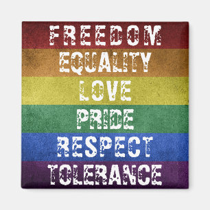 LGBTプライドモダンレインボーストライプ国旗 マグネット