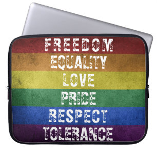 LGBTプライドモダンレインボーストライプ国旗 ラップトップスリーブ