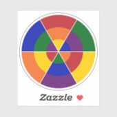 LGBTプライドモダン幾何学虹 シール (シート)
