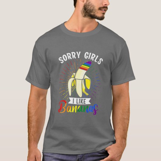 LGBTプライドレインボウズアイスバナナス Tシャツ (正面)