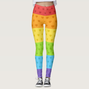 LGBTプライドレインボーカラーハート レギンス