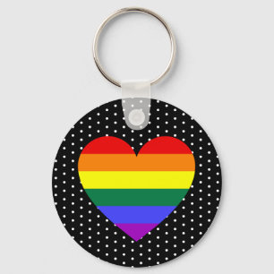 LGBTプライドレインボーハート キーホルダー