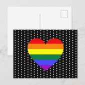 LGBTプライドレインボーハート ポストカード (正面/裏面)