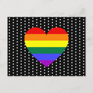 LGBTプライドレインボーハート ポストカード
