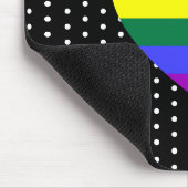 LGBTプライドレインボーハート マウスパッド (コーナー)