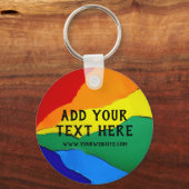 LGBTプライドレインボーフラグマーケティング キーホルダー (正面)