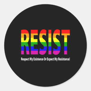 Lgbtプライドレインボーレジスト#resistance ラウンドシール