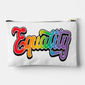 LGBTプライドレインボー国旗の平等 アクセサリーポーチ (裏面)