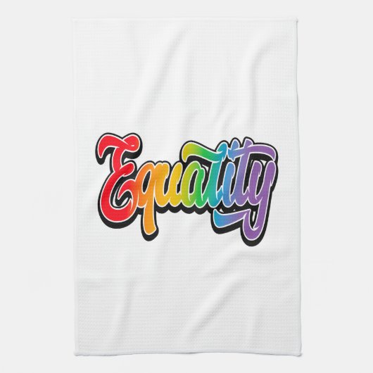 LGBTプライドレインボー国旗の平等 キッチンタオル (縦)