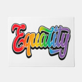 LGBTプライドレインボー国旗の平等 ドアマット (正面)