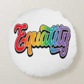 LGBTプライドレインボー国旗の平等 ラウンドクッション (裏面)