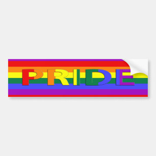 LGBTプライドレインボー国旗 バンパーステッカー