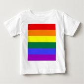 LGBTプライドレインボー国旗 ベビーTシャツ (正面)