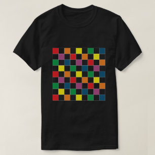 LGBTプライドレインボー市松模様にボード Tシャツ
