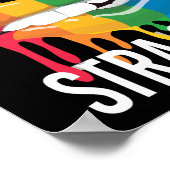 LGBTプライドレインボー考えは口が真っ直ぐできない ポスター (角)