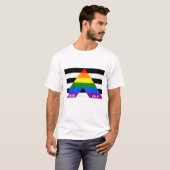 LGBTプライドレインボー誇りを持ったリー Tシャツ (正面フル)