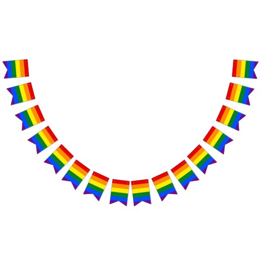 LGBTプライドレインボー バンティングフラッグ (全)