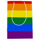 LGBTプライドレインボー ミディアムペーパーバッグ (正面)