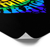 LGBTプライドレインボーIストレー考えトハート ポスター (角)