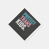 LGBTプライド保護サポートTrans Kidsヴィンテージ スタンダードカクテルナプキン (角)