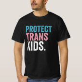 LGBTプライド保護サポートTrans Kidsヴィンテージ Tシャツ (正面)