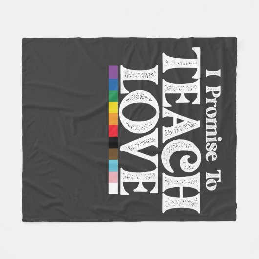 LGBTプライド先生私が愛することを約束す教えるゲイ フリースブランケット (正面(横))