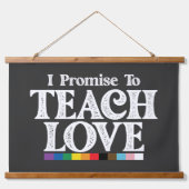 LGBTプライド先生私が愛することを約束す教えるゲイ 吊り下げ型タペストリー (正面)