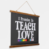 LGBTプライド先生私が愛することを約束す教えるゲイ 吊り下げ型タペストリー (傾斜あり)