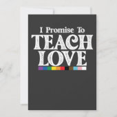 LGBTプライド先生私が愛することを約束す教えるゲイ 招待状 (正面)