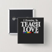 LGBTプライド先生私が愛することを約束す教えるゲイ 缶バッジ (正面&裏面)