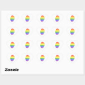 LGBTプライド国旗 ハートシール (シート)