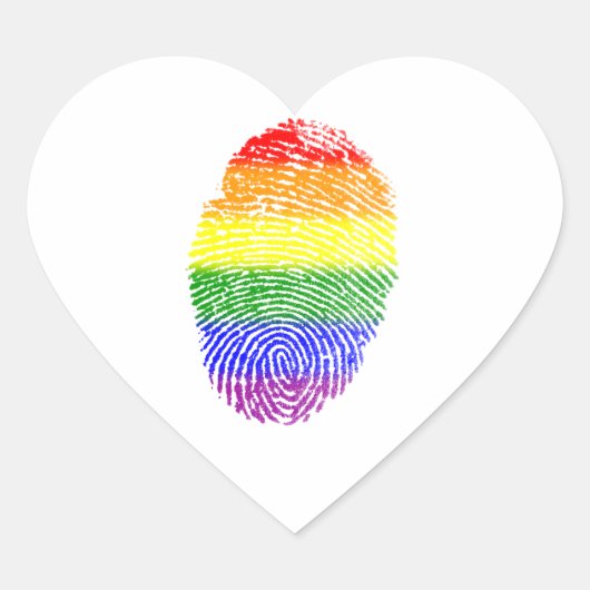 LGBTプライド国旗 ハートシール (正面)