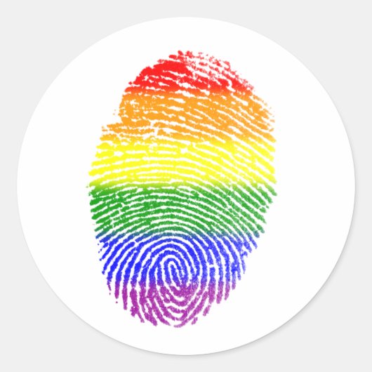 LGBTプライド国旗 ラウンドシール (正面)